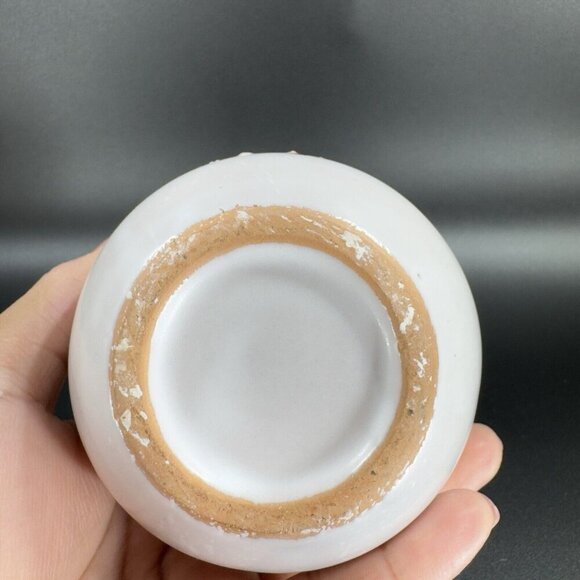 Vintage Italian Art Pottery Round Vase Vessel Carved Hand Painted Vase W Handles - Picture 5 of 12